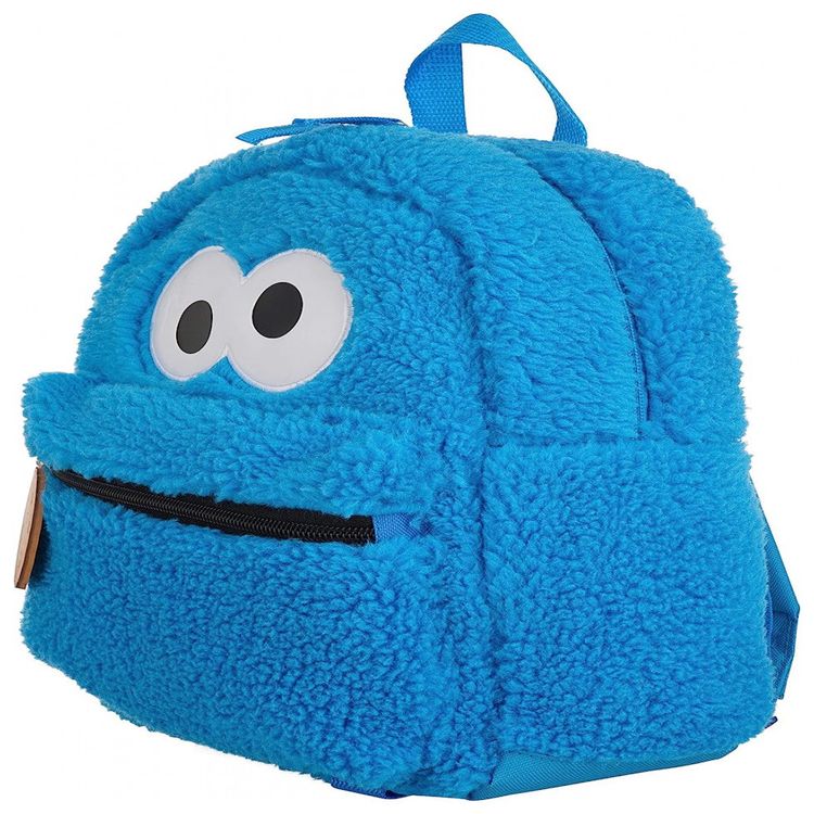Mini-Mochila-Escolar-Infantil-30cm-Sesame-Street-Cookie-para-foto-1