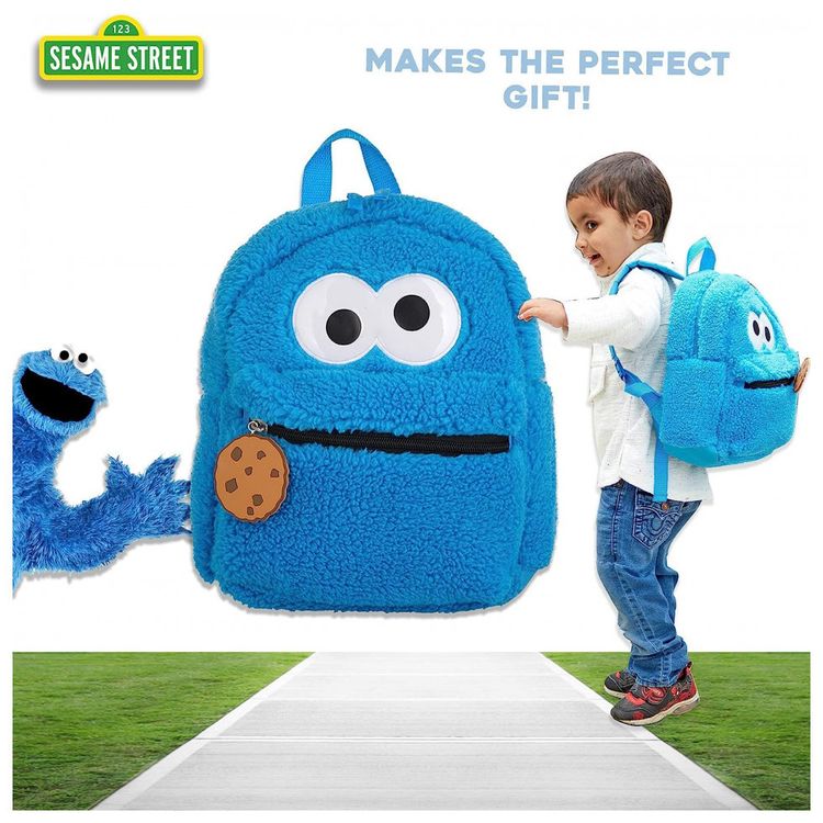 Mini-Mochila-Escolar-Infantil-30cm-Sesame-Street-Cookie-para-foto-5