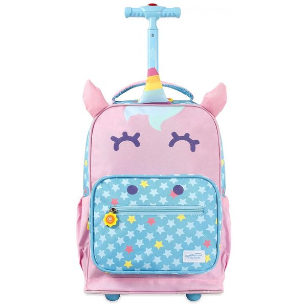 Mochila-Escolar-Infantil-com-Rodinhas-40cm-TWISE-Unicornio-foto-0