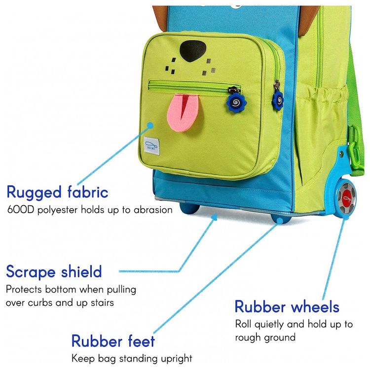 Mochila-Escolar-Infantil-com-Rodinhas-40cm-TWISE-Cachorro-foto-4
