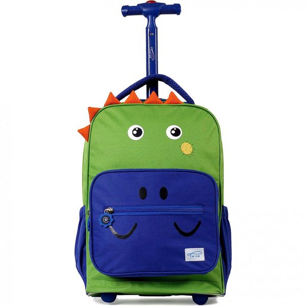 Mochila-Escolar-Infantil-com-Rodinhas-40cm-TWISE-Dino-para-foto-0