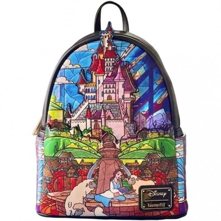 Mochila-Escolar-Infantil-Loungefly-Disney-Bela-e-a-Fera-para-foto-0