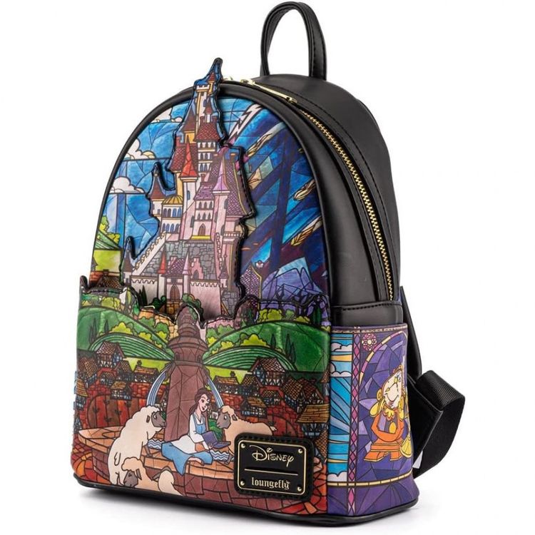 Mochila-Escolar-Infantil-Loungefly-Disney-Bela-e-a-Fera-para-foto-1