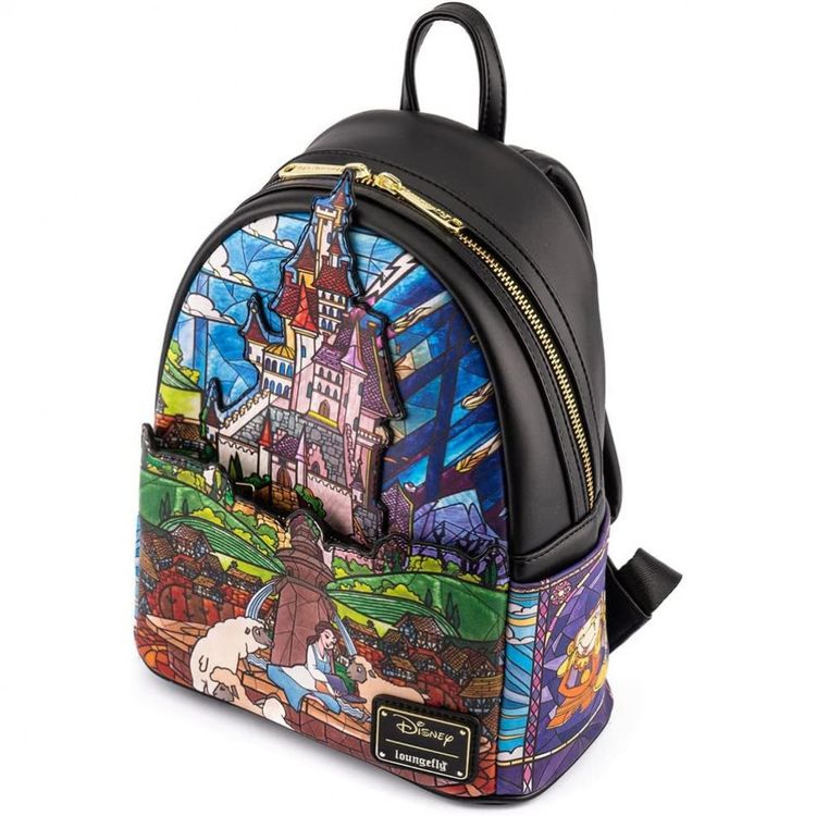 Mochila-Escolar-Infantil-Loungefly-Disney-Bela-e-a-Fera-para-foto-2