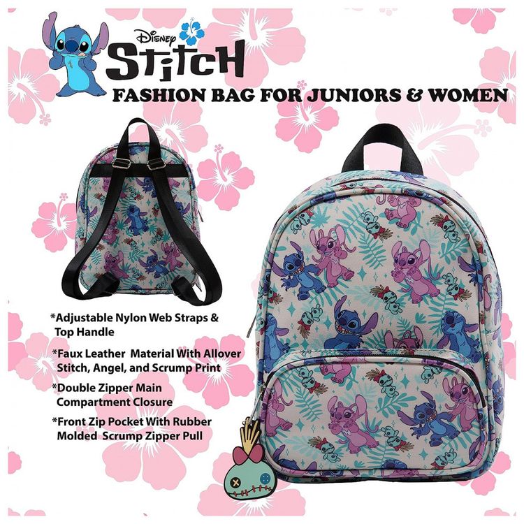Mini-Mochila-Escolar-Infantil-26cm-Disney-Stitch-e-Angel-foto-3