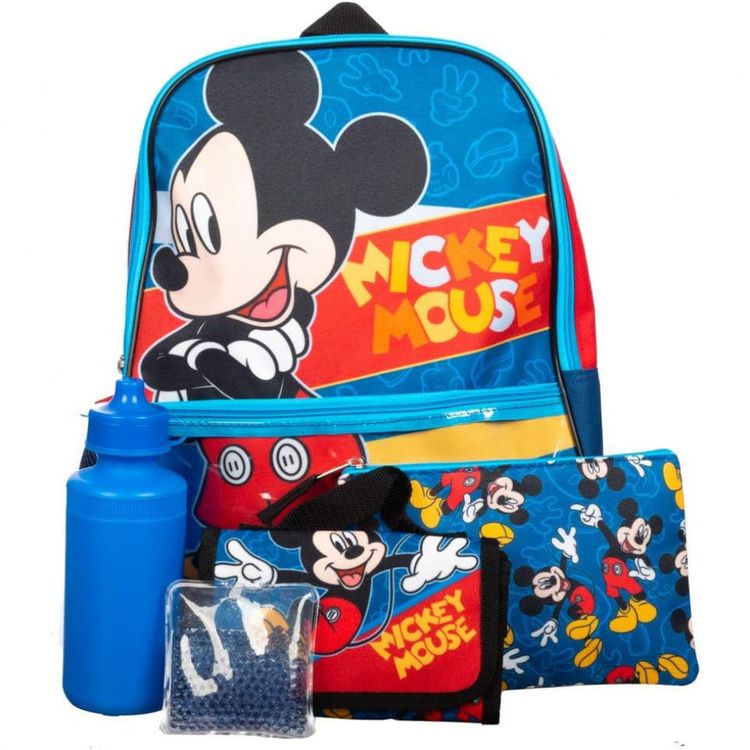 Mochila-Escolar-Infantil-40cm-Bioworld-Mickey-Mouse-5-Pecas-foto-1