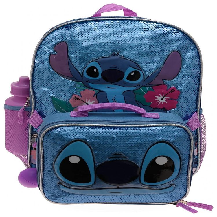 Mochila-Escolar-Infantil-40cm-Disney-Lilo-Stitch-4-Pecas-com-foto-1