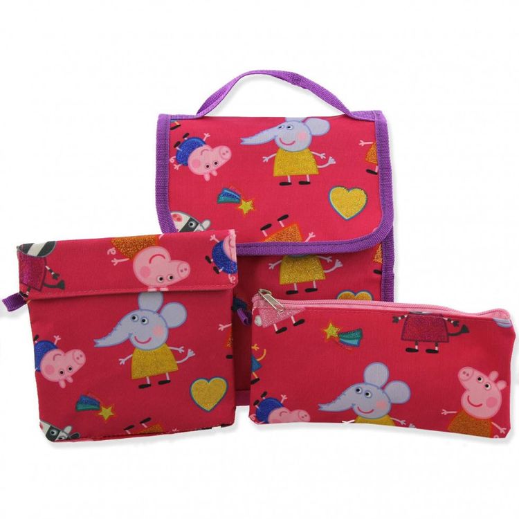 Mochila-Escolar-Infantil-Peppa-Pig-com-5-Pecas-Confortavel-e-foto-5