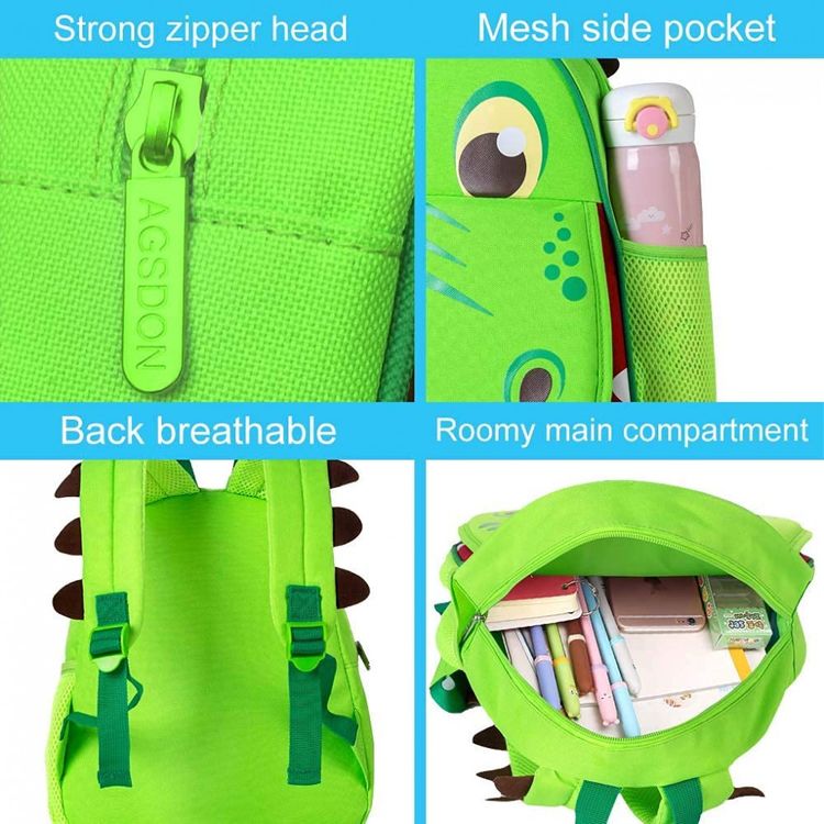 Mochila-Escolar-Infantil-30cm-AGSDON-Unicornio-3-Pecas-com-foto-4