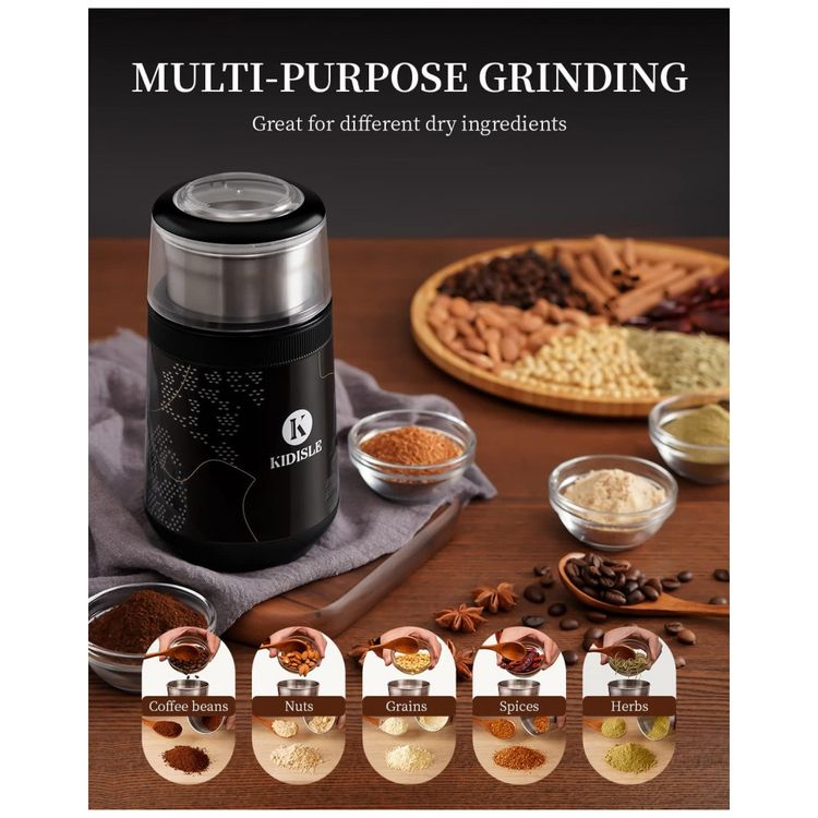 Moedor-de-Cafe-Eletrico-Portatil-KIDISLE-em-Aco-Inoxidavel-foto-5