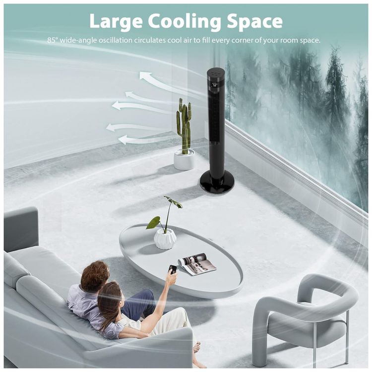 Ventilador-de-Torre-Antarctic-Star-com-3-Velocidades-e-Tela-foto-2