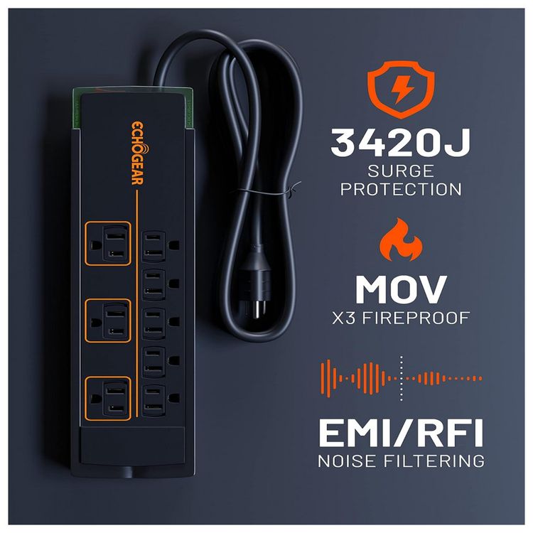 Protetor-Contra-Surtos-Eletricos-ECHOGEAR-com-8-Tomadas-foto-1