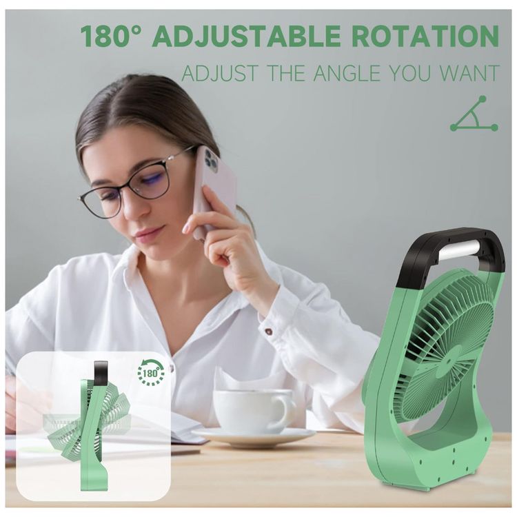 Ventilador-de-Mesa-Dorobeen-com-4-Velocidades-Verde-foto-4