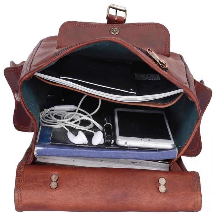 Mochila-Unissex-para-Laptop-de-Couro-RUSTIC-TOWN-Marrom-foto-3