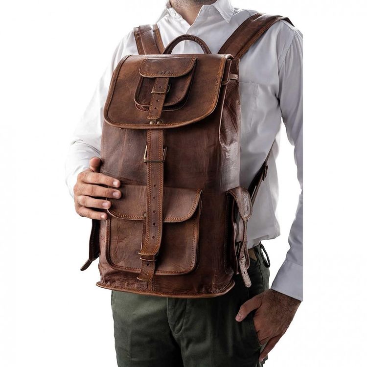 Mochila-Masculina-para-Laptop-de-Couro-Envelhecido-de-Cabra-foto-5