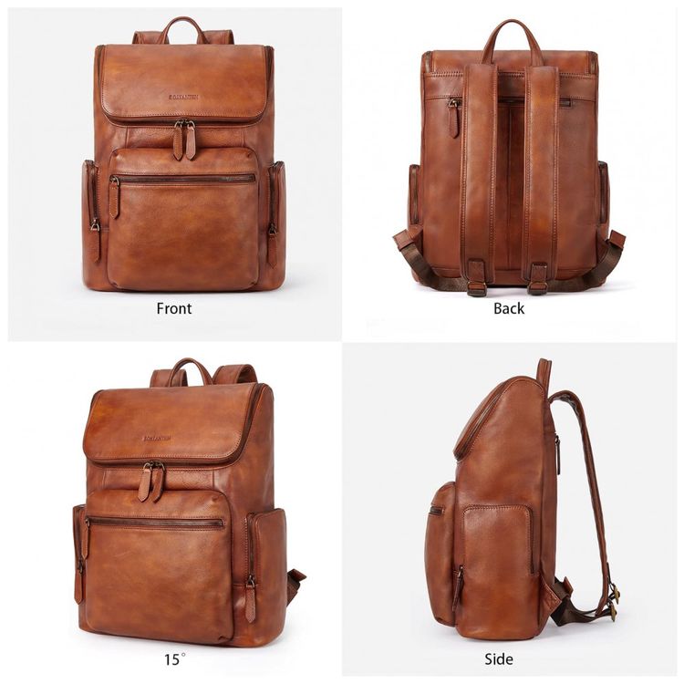Mochila-Masculina-para-Laptop-de-Couro-BOSTANTEN-Marrom-foto-4
