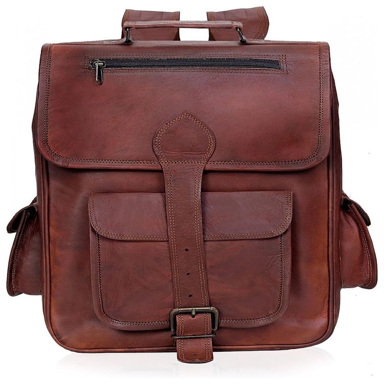 Mochila-Masculina-para-Laptop-de-Couro-C-CUERO-Marrom-foto-1