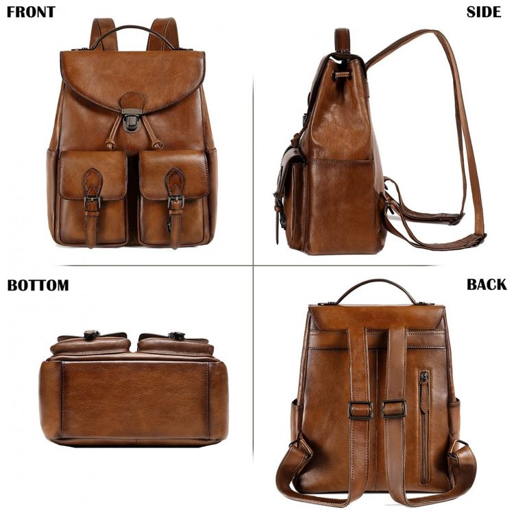 Mochila-Feminina-para-Laptop-de-Couro-COOLCY-Marrom-foto-2