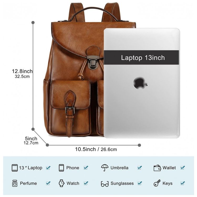 Mochila-Feminina-para-Laptop-de-Couro-COOLCY-Marrom-foto-3