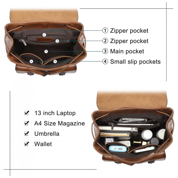 Mochila-Feminina-para-Laptop-de-Couro-COOLCY-Marrom-foto-4