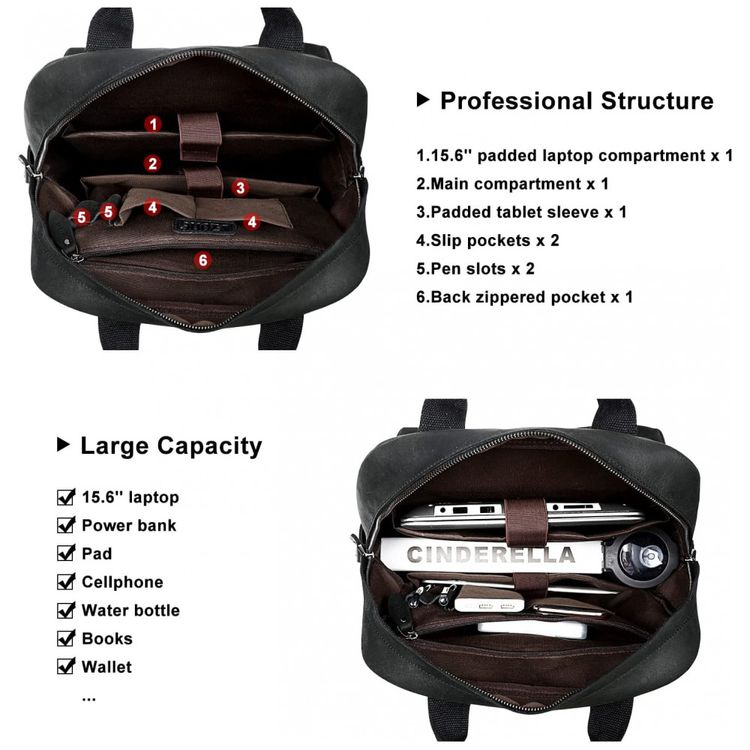 Mochila-Masculina-para-Laptop-de-Couro-S-ZONE-Marrom-Claro-foto-3
