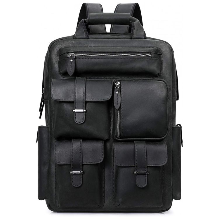 Mochila-Masculina-para-Laptop-de-Couro-S-ZONE-Marrom-Claro-foto-4