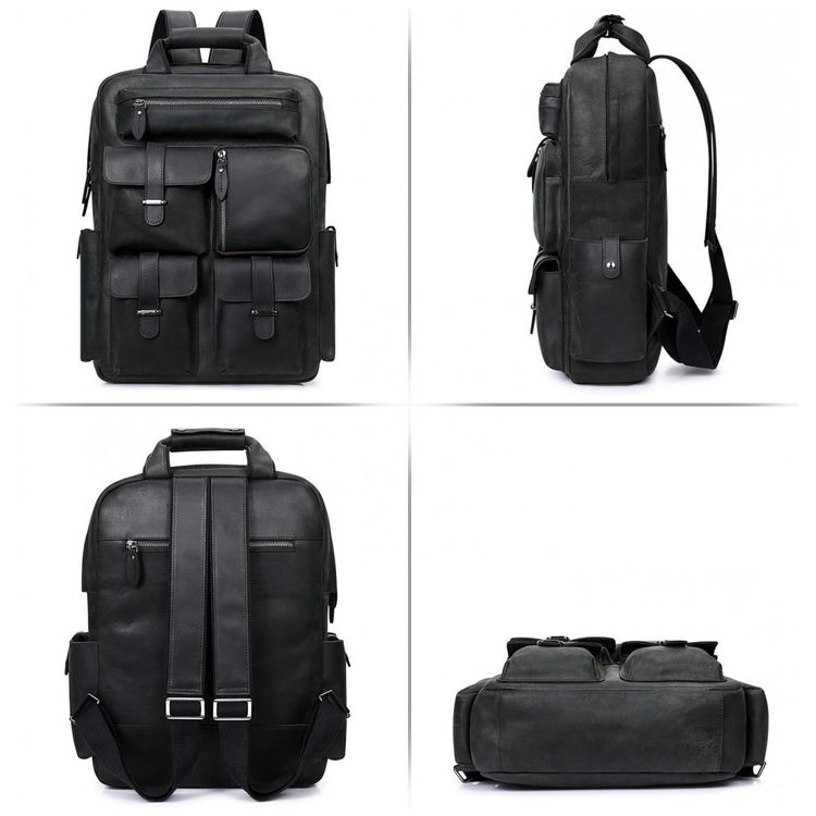 Mochila-Masculina-para-Laptop-de-Couro-S-ZONE-Marrom-Claro-foto-5