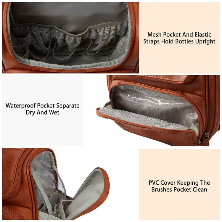 Necessaire-Masculina-de-Couro-BAGSMART-Marrom-foto-2