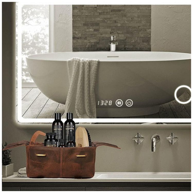 Necessaire-Masculina-de-Couro-CREATIVE-LEATHER-ART-Marrom-foto-3