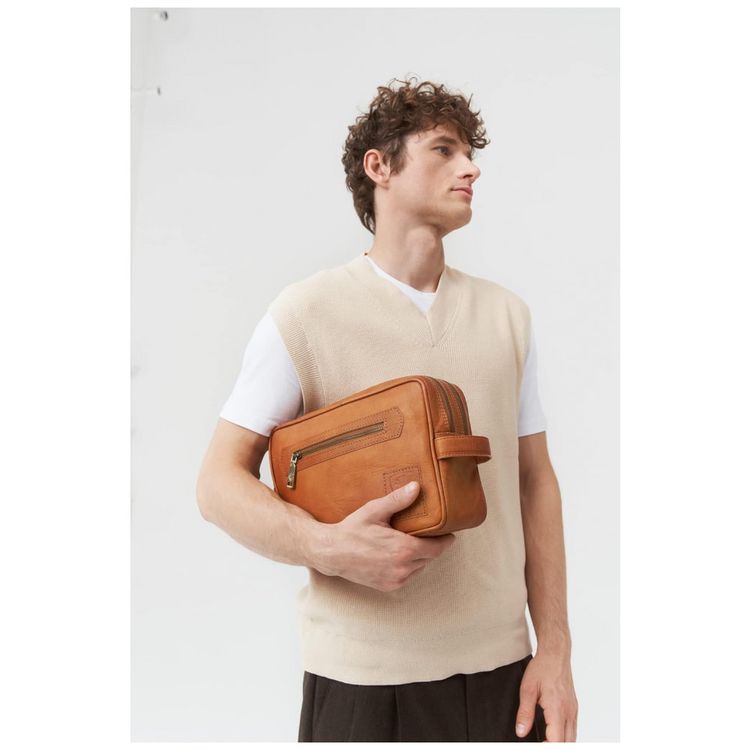Necessaire-Masculina-Vintage-de-Couro-Conhaque-BERLINER-foto-2