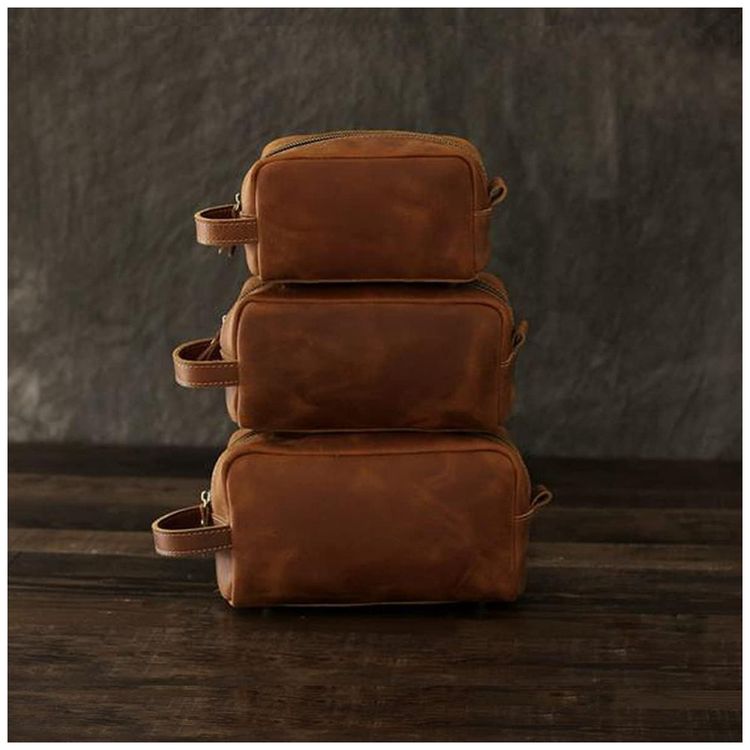 Necessaire-Masculina-de-Couro-RC-ROCKCOW-Marrom-foto-2