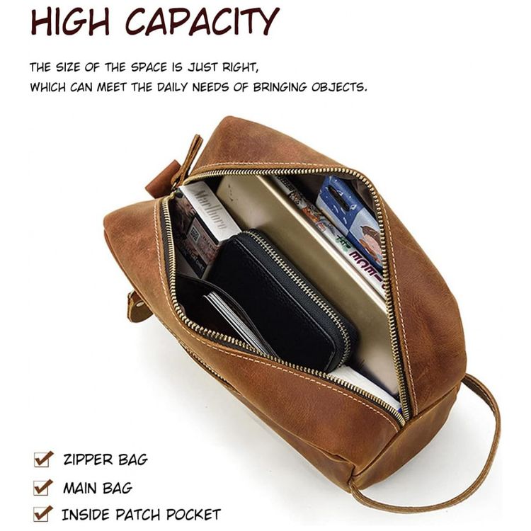 Necessaire-Masculina-de-Couro-RC-ROCKCOW-Marrom-foto-3
