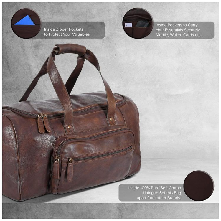 Bolsa-de-Viagem-Masculina-Classica-de-Couro-ESTALON-Marrom-foto-5