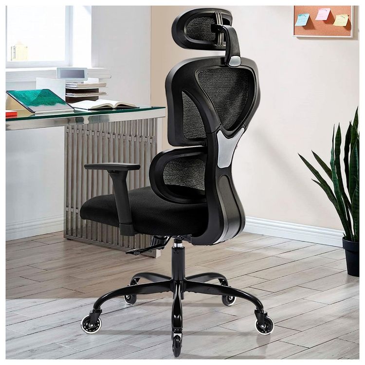 Cadeira-de-Escritorio-Ergonomica-Giratoria-com-Apoio-de-foto-0