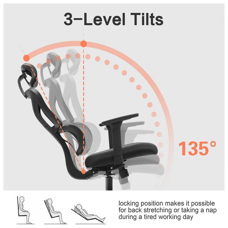 Cadeira-de-Escritorio-Ergonomica-Giratoria-com-Apoio-de-foto-2