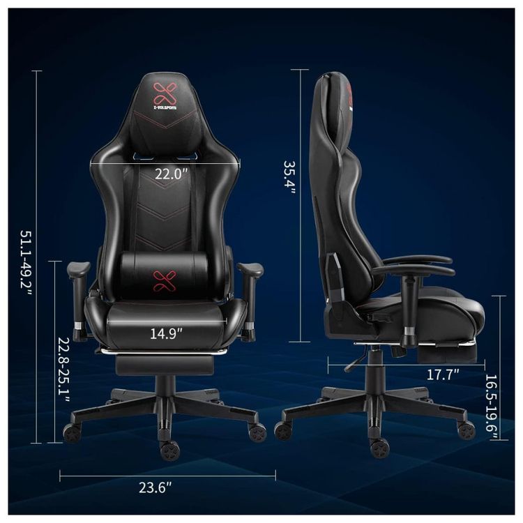 Cadeira-Gamer-Ergonomica-X-VOLSPORT-Giratoria-com-Suporte-foto-3