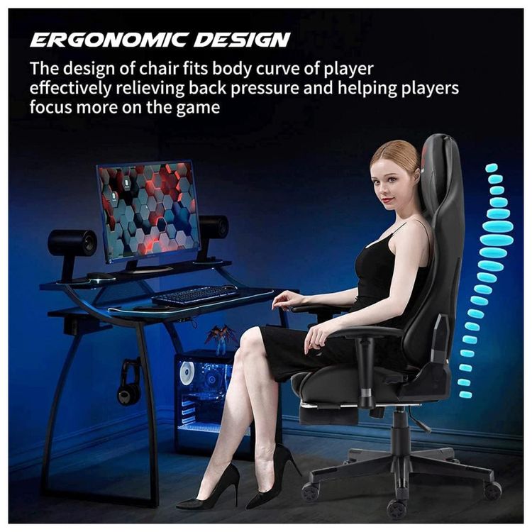 Cadeira-Gamer-Ergonomica-X-VOLSPORT-Giratoria-com-Suporte-foto-4
