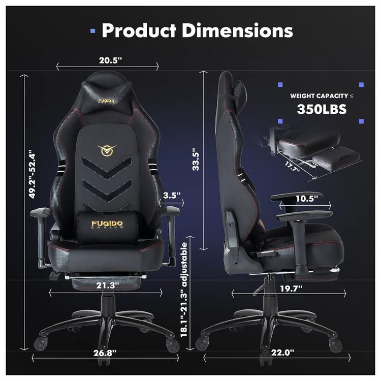 Cadeira-Gamer-Ergonomica-Giratoria-com-Apoio-de-Bracos-3D-e-foto-1