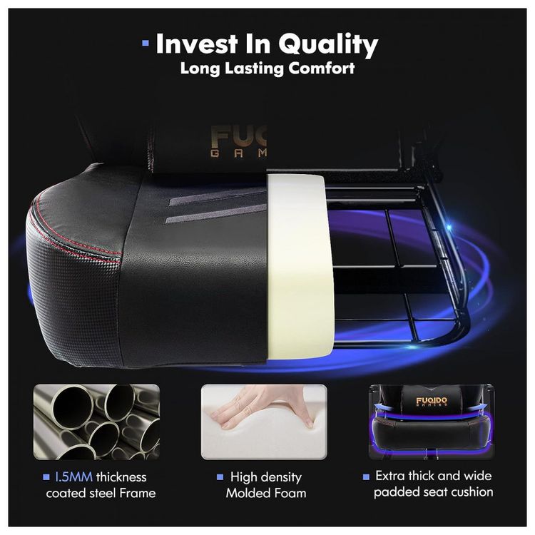 Cadeira-Gamer-Ergonomica-Giratoria-com-Apoio-de-Bracos-3D-e-foto-3