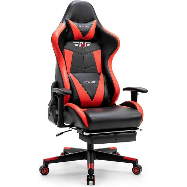 Cadeira-Gamer-Ergonomica-Giratoria-com-Suporte-Lombar-e-foto-0