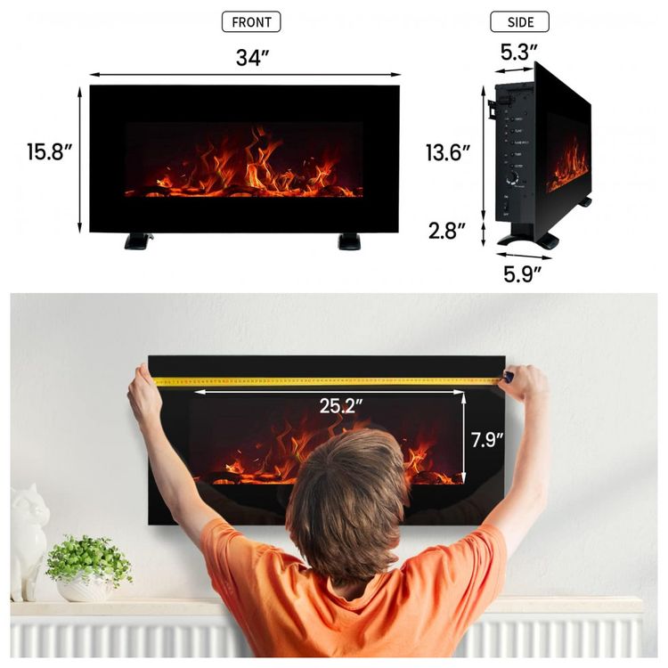 Lareira-Eletrica-de-Embutir-A39x55L-com-Controle-Remoto-foto-4