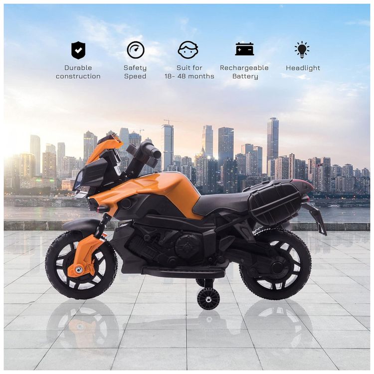 Moto-Eletrica-Infantil-Aosom-a-Bateria-6V-com-Sons-e-Luzes-foto-3