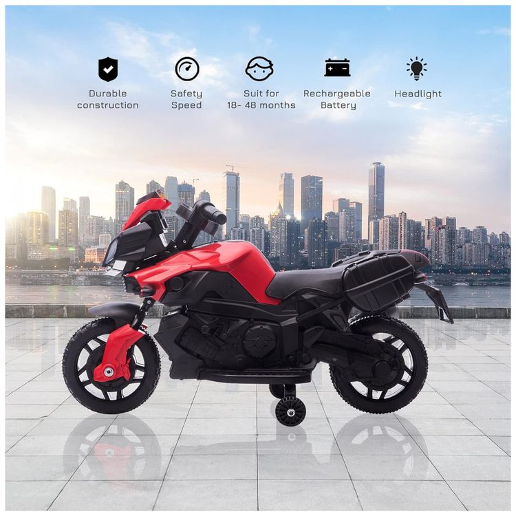 Moto-Eletrica-Infantil-Aosom-a-Bateria-6V-com-Sons-e-Luzes-foto-5