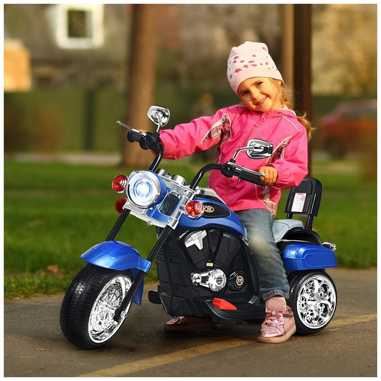 Moto-Eletrica-Infantil-HONEY-JOY-a-Bateria-6V-3-Rodas-com-foto-1