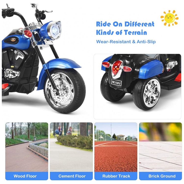 Moto-Eletrica-Infantil-HONEY-JOY-a-Bateria-6V-3-Rodas-com-foto-3