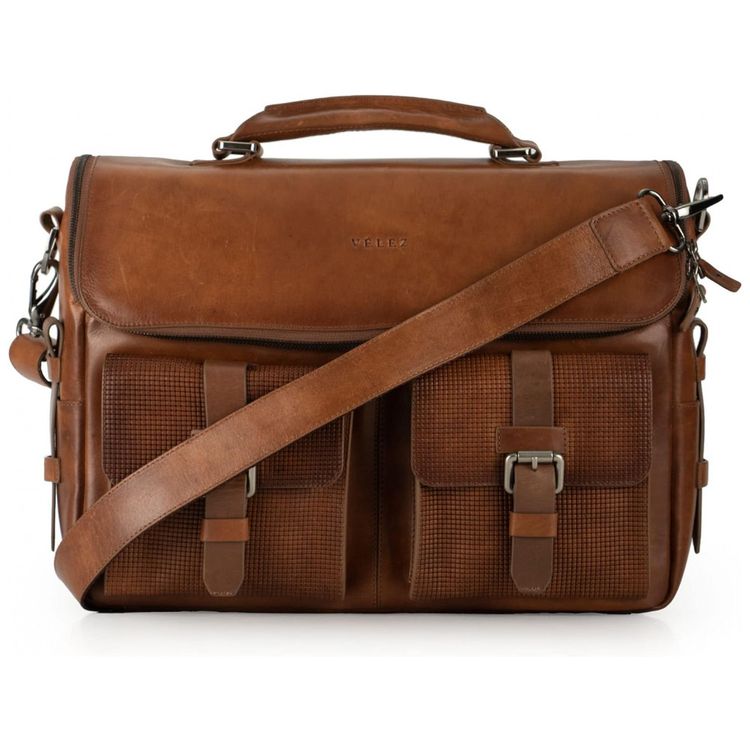 Bolsa-Maleta-de-Couro-Unissex-para-Laptop-VELEZ-Preto-foto-0