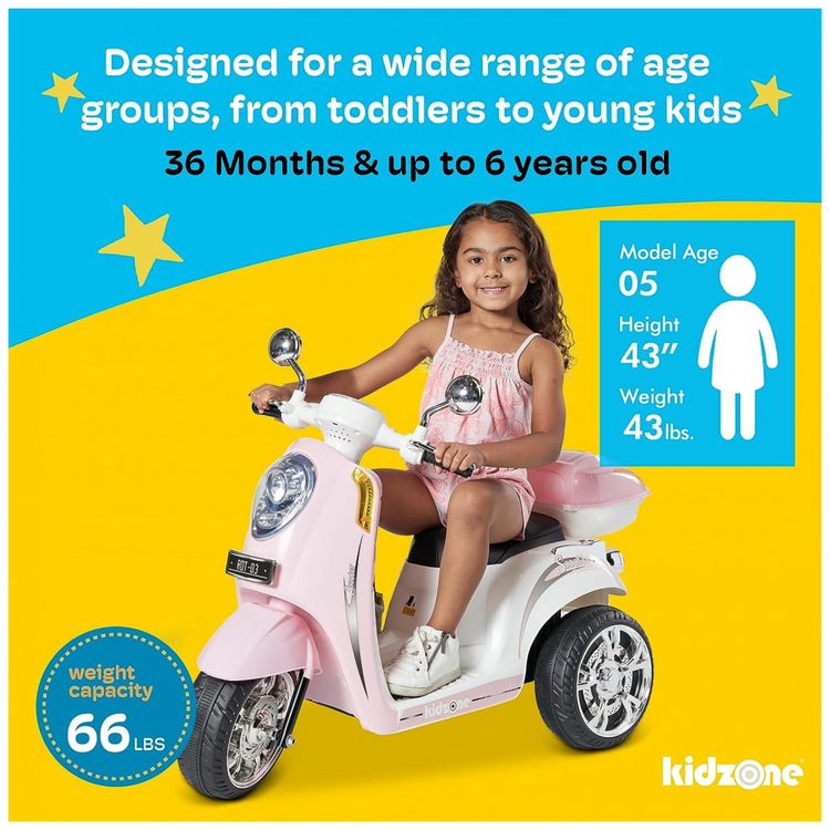 Moto-Eletrica-Infantil-Bateria-12V-3-Rodas-com-Luzes-e-Sons-foto-4