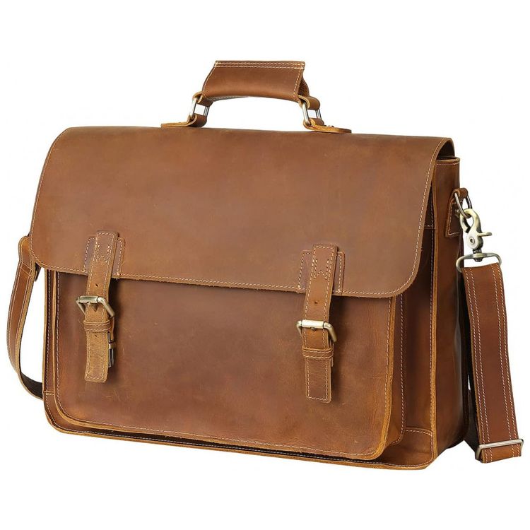Bolsa-Maleta-de-Couro-Unissex-para-Laptop-UBANT-Marrom-foto-0