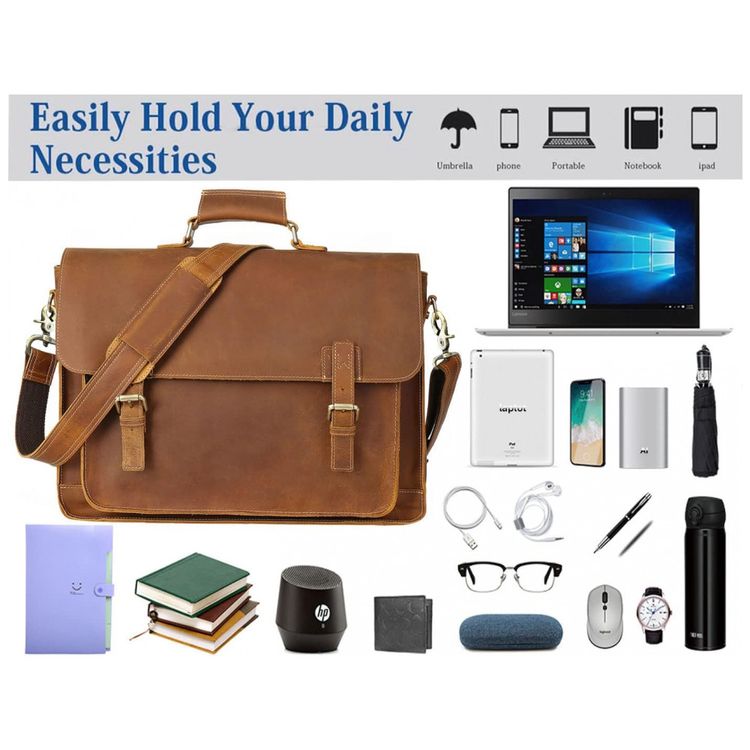 Bolsa-Maleta-de-Couro-Unissex-para-Laptop-UBANT-Marrom-foto-5