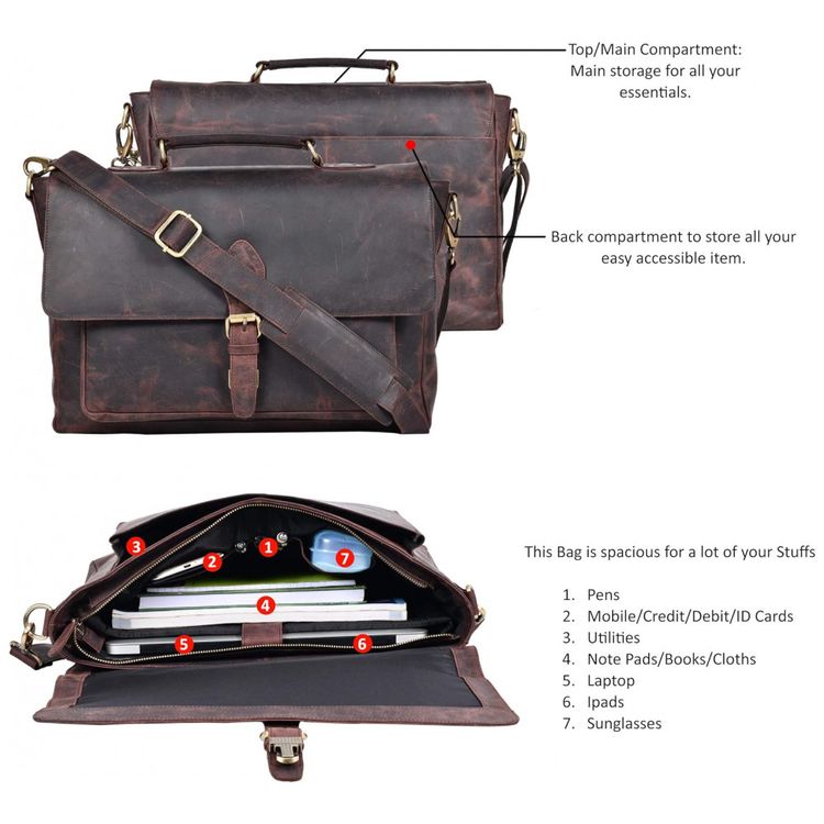 Bolsa-Maleta-de-Couro-Unissex-para-Laptop-ESTALON-Marrom-foto-4